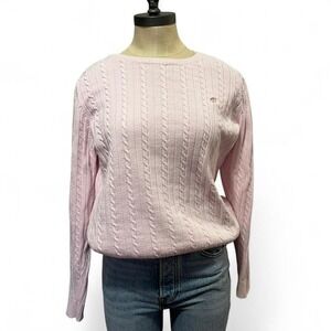 Baby Pink Izod cable knit sweater